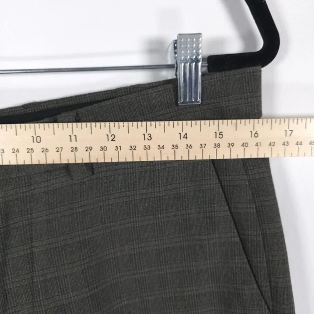NWT ZARA Plaid Dress‎ Pants with Pockets 0706/451/505 Size 31